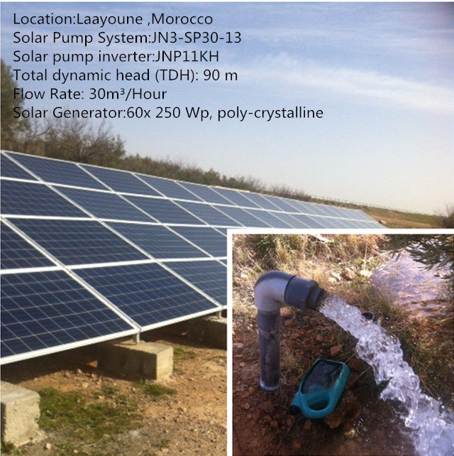 sistema de irrigação posto solar do gotejamento 15HP/11kW com a bomba de água de superfície