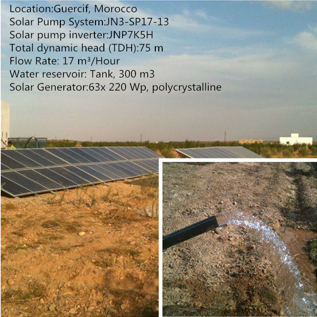 Sistema de irrigação solar agrícola 110kW da bomba da eficiência elevada 3 anos de garantia